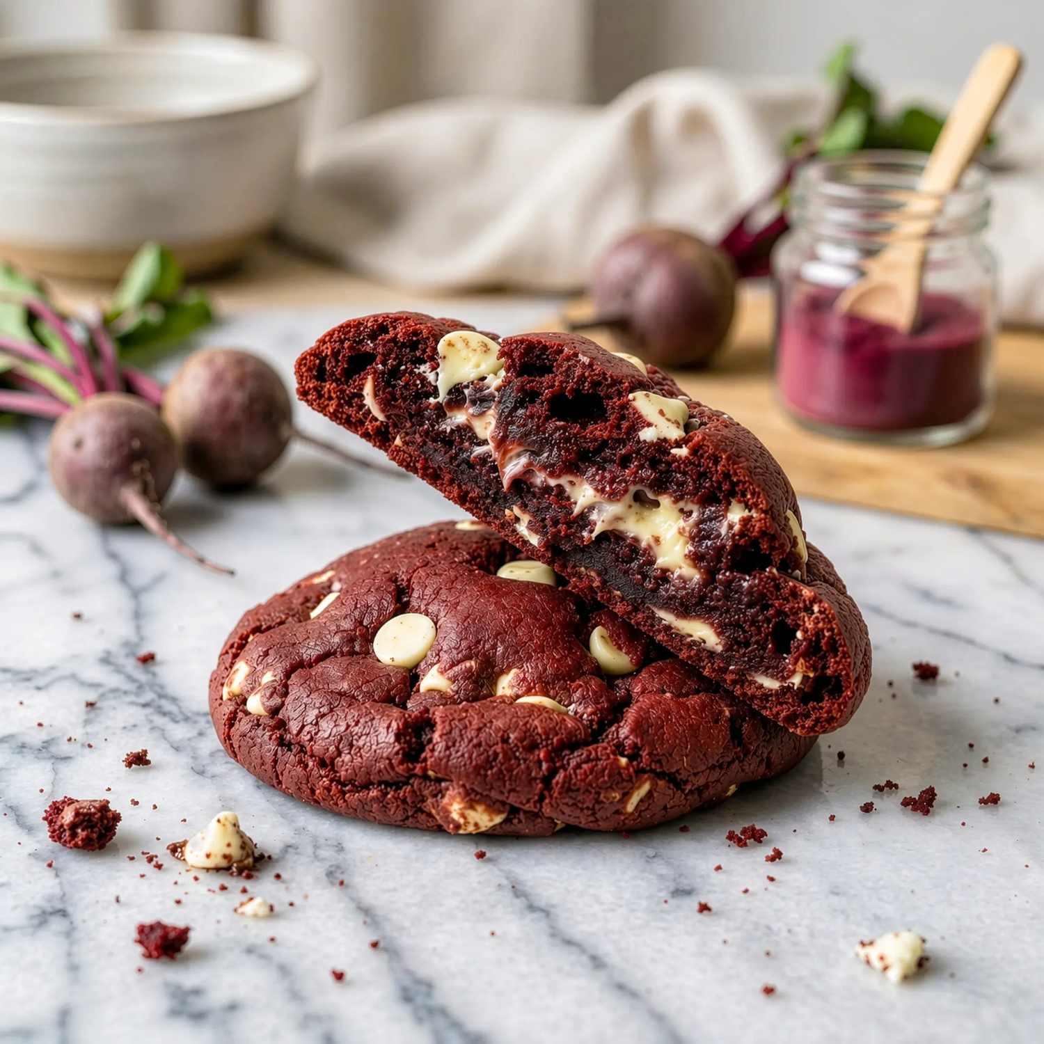 Red Velvet and White Chocolate Cookie Box Munchyhub
